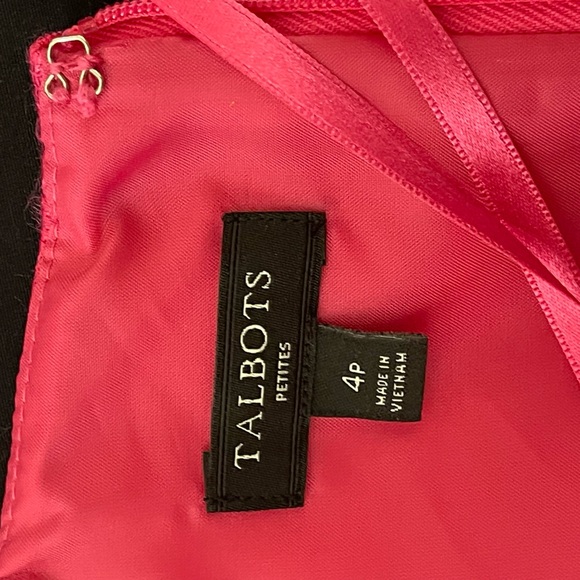 NWOT Talbots Pink Sheath Brocaded Cocktail Dress Scoop Neck Sleeveless - Picture 5 of 9